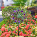 Viveta Outdoor Wind Spinners, 13" Metal Wind Sculpture with Stable Stake, Double-Sided Windmill,Wind Spinner for Yard and Garden by CozyNest Decor