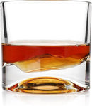 Rocky Mountains Heavy Crystal Whiskey Glasses Gift Set of 2, Thick Freezable Bourbon Glass 1lb Each, Premium Whiskey Gifts for Men, Frozen Crystal Chills Cocktails, 10 oz by CozyNest Decor