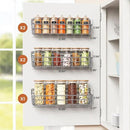 5 Pack Spice Rack Seasoning Organizer Wall Mount, Screw or Adhesive Hanging Shelf Basket Spice Organizer Shelf for Kitchen, Gray by CozyNest Decor