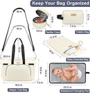 ITIEZY Diaper Bag Tote for Baby - Large Mommy Bag with Portable Changing Pad Pacifier Case, Hospital Bags Travel Baby Bag by TinyTreasures Baby Boutique