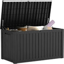 Mars Villa 180 Gallon Outdoor Storage Box Waterproof, Extra Large Resin Deck Box, Outside Storage Bin for Patio Furniture Cushions, Pool Supplies, Sports Gear, UV Resistant and Weatherproof, Black by CozyNest Decor