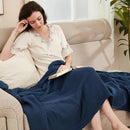 EMME Cotton Muslin Blanket King Size - Soft, Breathable Layering Blanket, 108"x90", All Season Gauze, Navy by CozyNest Decor
