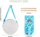 Kids Drum Set with Adjustable Strap: Toddler Musical Instrument for Ages 3-5, Wearable Drum Kit with Drumsticks, Educational Percussion Toy for Rhythm Music Development (Blue) by TinyTreasures Baby Boutique