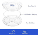 URALFA 2-Pack Lazy Susan Cabinet Organizer, Plastic Rotating Round Lazy Susan Turntable for Cabinet, Pantry, Countertop, Table, Fridge, 10.5 Inch by CozyNest Decor