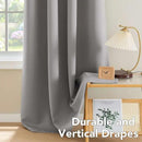 H.VERSAILTEX Three Pass Microfiber Blackout Thermal Insulated Grommet Panels Window Curtains/Drapes (Set of 2,52 x 96 Inch,Dove Gray) by CozyNest Decor