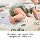 79x71 Foldable Baby Play Mat for Floor, Extra Large Non-Toxic Tummy Time and Crawling Playmat, Thick Foam Play Mat for Baby, Reversible Portable Babies Floor Mats for Infant, Toddler by TinyTreasures Baby Boutique