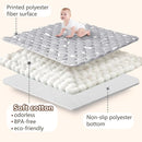 Baby Play Mat, 50x50 Playpen Mat with Super Soft Touch, Activity Mat with Upgraded Anti-Slip Bottom, Machine Washable Crawling Mat for Floor & Picnic (Boho Gray) by TinyTreasures Baby Boutique