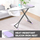 APEXCHASER Ironing Board with Iron Rest, Compact and Space Saver Iron Board, Extra Thick Cover, Height Adjustable, Wall Mount & Closet Hanger 13x43 Grey by CozyNest Decor