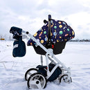 Baby Carseat Cover Winter, Pea Pod Infant Car Seat Covers Canopy for Newborn with 2 Layers Windows of Breathable Mesh/Fabric, Lightweight Polyester/Minky Dot Backing, Snug Fit Most Baby Car Seat by TinyTreasures Baby Boutique