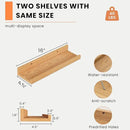 Heimlove Picture Ledge Shelf, Small Floating Shelves Set of 2, 16 Inches Picture Shelf for Wall with Ledge, Kids Bookshelf Wall Mounted for Living Room Bedroom Decor Books Photo Frames, Oak by CozyNest Decor