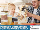 VERONES Large Tall Airtight Food Storage Containers, 10 PACK Plastic Airtight Kitchen & Pantry Organization, Ideal for Flour & Sugar Plastic Canisters with Labels by CozyNest Decor