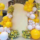 130pcs Mustard Yellow Balloons Different Sizes 18" 12" 10" 5" Lemon Yellow Latex Balloon Garland Arch Kit for Birthday Baby Shower Graduation Wedding Gender Reveal Party Decorations by CozyNest Decor