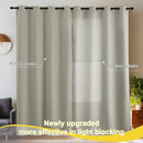 NICETOWN Grommet Blackout Curtains for Bedroom and Living Room - 2 Panels Set Thermal Insulated Smart Room Darkening Plylux Curtains for Nursery Window Cover (Snad, 52 x 84 Inch Long) by TinyTreasures Baby Boutique