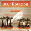 2 Tier Lazy Susan Organizer,2-Tier Spinning Spice Rack with Stable Carousel Base & 4 Height Settings for Cupboard Kitchen Countertop Dining Table Cupboard (Petal Shape) by CozyNest Decor
