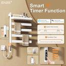 ENZE Smart Rotating Heated Towel Rack for Bathroom, Wall-Mounted Electric Towel Dryer with Swivel Bars & Shelf, Smart Timer, Low Carbon Steel, Plug-in/Hardwired, Towel Warmer with Wi-Fi App Control by TinyTreasures Baby Boutique