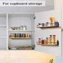 TJ.MOREE 2 Pack Spice Rack Wall Mount Rustic Style Hanging Spice Organizer for Wall, Kitchen Spice Storage by CozyNest Decor