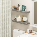 BAMEOS Floating Shelf,Wall Shelf,Decor Wall Mounted Shelves,Hanging Shelf Set L24xW6 for Bathroom Kitchen Living,Kitchen,Room Bedroom Storage,Walnut by CozyNest Decor
