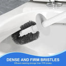 Toilet Brush and Plunger, 3 in 1 Toilet Bowl Brush and Holder with Crevice Cleaning Brush Wall Mounted Household Bathroom Cleaning Tools Combo Set(White-Gray) by CozyNest Decor