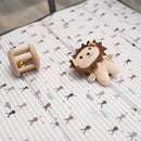 Pamo Babe Portable Playard,Sturdy Play Yard with Padded Mat and Toy bar with Soft Toys by TinyTreasures Baby Boutique