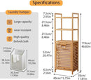 Laundry Hamper with 3 Tier Shelves & Tilt Out Basket, Laundry Baskets Organizer Hampers Bathroom Storage Shelf for Laundry Room, Bathroom, Guest Room (3-Tier Small) by CozyNest Decor