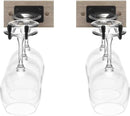 Sorbus Wall Mounted Wine Glass Stemware Rack Set - Wire & Wood Wine Rack Wall Mounted for Wine Glasses, Champagne Glasses, and Drinkware - Complete Your Home Bar & Kitchen Storage, Grey by CozyNest Decor