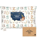 KeaBabies Toddler Pillow with Pillowcase, Jumbo 14X20 - Soft Organic Cotton Toddler Pillows for Sleeping - Machine Washable - Perfect for Travel, Toddler Bed Set (Wild Count) by TinyTreasures Baby Boutique