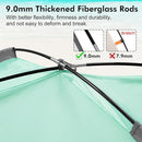 WhiteFang Beach Tent Anti-UV Portable Sun Shade Shelter for 3/4/6/8 Person, Extendable Floor with 3 Ventilating Mesh Windows Plus Carrying Bag, Stakes and Guy Lines by TinyTreasures Baby Boutique