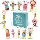 Baby Hanging Toy, Wrist Rattles, Rattle Socks, Handheld Wearable Washable Adjustable Rattle Toy, Newborn Present Baby Shower Birthday Gift Set for 0 1 2 3 Years Old Babies (12PCS-J) by TinyTreasures Baby Boutique