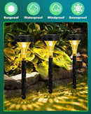 Solar Pathway Lights 4 Pack, Outdoor Garden Yard Light RGB Color Changing+Warm White IP67 Waterproof, Solar Powered Garden Lights for Walkway Yard Backyard Lawn Landscape by GreenHaven Gardens