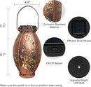 pearlstar 2 Pack Butterfly Solar Lantern Hanging Light Outdoor Waterproof Decorative Metal Solar Lamp for Table Garden Yard Patio Balcony Pathway,Copper,Birthday Gifts for Women Mom Men,Butterfly by GreenHaven Gardens