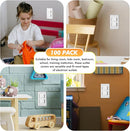 Thyle 100 Pcs Outlet Covers Protectors Plug Bulk Child Baby Proofing Proof for US 3-prong Electrical Outlets Easy Install Socket Sturdy Safe Secure Baby Proofing Kit for Home Office by TinyTreasures Baby Boutique