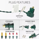 150LIGHTS Yellow Extra-Bright with End Connectors Christmas Decorative Lights 9.72m UL Certified Mini String Light Set Waterproof for Home Garden Holiday Christmas Tree Party Patio Wedding by CozyNest Decor