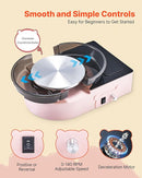 VEVOR Mini Pottery Wheel for Kids and Beginners, 6” Turntable, Two-Way Rotation, Adjustable Speed, Complete Pottery Set with Clay Art Supplies Sculpting Tools, Craft Gifts for Kids Teens Adults, Pink by TinyTreasures Baby Boutique
