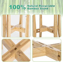 Plant Stand Indoor, Bamboo Plant Shelf, Adjustable Corner Plants Flower Holders Single Floor Plant Stand, Fits 8 to 12 Inches Pots,(Pot & Plant Not Included)(Nature) by GreenHaven Gardens