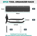 EVERHANGER Garage Tool Storage Organizer, Wall Mount Garden Tool Rack Organization, Heavy Duty Folding Chair Hangers with 6 Adjustable Hooks, Max Load 450lb, 48inch by GreenHaven Gardens