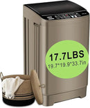 17.7 lbs Full Automatic Washing Machine with LED Display Compact Washing Machine with Drain Dump, 10 Wash Programs and 8 Water Levels Ideal for Dorms, Apartments, RV, Gold, KB03 GOLD6-3 by CozyNest Decor