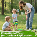 2 Set Bug Catcher for Kids- Educational Bug Catching Kit Including Butterfly Net, Insect Clip, Tweezer, Outdoor Toys for Kids Ages 3-10 (Green) by TinyTreasures Baby Boutique
