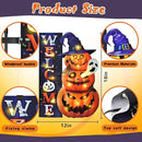 Halloween Lighted Garden Flag, Solar Yard Flag for Outside, 8 Modes Double Sided Welcome Halloween Pumpkin Outdoor Decorations for Home Porch (Pumpkin-12x18) by CozyNest Decor