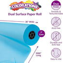 Colorations Arts and Crafts Paper Roll - 36" x 1000', Sky Blue, Dual Surface, Markers, Finger Paints, Painting, Watercolors, Acrylic Paints, Wall Art, Bulletin Board Paper, Kids Crafts (Item