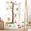 3D Cartoon Animal Height Growth Chart for Kids Wall Stickers Removable DIY Trees and Leaves Wall Stickers Vinyl Flowers Plants and Mushrooms Wall Art Decor for Nursery Kids Bedroom Living Room by TinyTreasures Baby Boutique