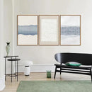 SIGNINART Large Abstract Framed Canvas Wall Art Set of 3, Minimalist Boho Line Art Prints, Modern Neutral Aesthetic Wall Decor, Blue and White Art Paintings for Living Room, Bedroom, Office 16"x24" by CozyNest Decor