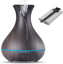 Aroma Essential Oil Diffuser, 400ml Ultrasonic Cool Mist Humidifier with Waterless Auto Shut-Off and Cleaning Kit for Home, Yoga, Office, Spa, Bedroom, Baby Room - Wood Grain by TinyTreasures Baby Boutique