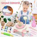 Skirfy Pottery Wheel for Kids Beginners with Light,Arts and Crafts for Kids Ages 8-12,Ceramic Wheel with Painting Kit, Adjustable Speed,Birthday Christmas Thanksgiving Gift for Girls Boys Age 6+ by TinyTreasures Baby Boutique