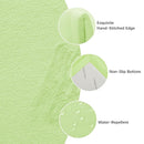 Play Mat for Babies Toddlers,1.3" Thick Elasti-Foam Anti-Fall Cushion Mat for Kids Room,28×72 Bedroom Bedside Rugs,Water-Repellent Soft Coral Velvet(Light Green) by TinyTreasures Baby Boutique