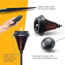 Garden Torch Large Flame - Deco Home Garden Torch Set of 2 | Citronella Garden Outdoor/Patio Outdoor Lighting Torch for Party Patio Pathway with Spikes and Deck Clamp | Caramel Black by GreenHaven Gardens