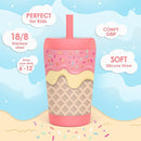 Kid Insulated Stainless Steel Tumbler with Silicone Straw, 12oz Sippy Cup for Kids (Sweet Ice Cream) by TinyTreasures Baby Boutique