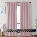 Simplebrand Ava Blush Blackout Curtains for Bedroom 96 Inches Long 2 Panels, Solid Thermal Insulated, Energy Saving Nursery Window Treatment Curtains Blackout Drapes, W40 x L96 Inch, Blush by TinyTreasures Baby Boutique