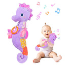 Fuzqq Baby Girl Toys 0-6 Months,Musical Stuffed Animal Plush Toy with Rattle,Soft Newborn Toy for 0 3 6 9 12 Months Girls,Baby Girl Gift,Purple by TinyTreasures Baby Boutique