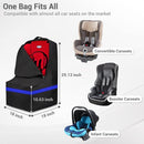 Car Seat Travel Bag - Padded, Comfortable, Durable, Roomy Gate Check Carseat Cover Backpack Fits 3-in-1，Convertible, Booster & Infant Car Seats for Airplane, Airport, Blue by TinyTreasures Baby Boutique