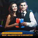 Sliner 24 Pcs Halloween Skeleton Hand Plastic Goblets 12 oz Spooky Skeleton Hand Goblets Halloween Wine Glasses Champagne Glassware Creepy Clear Cups for Party Haunted House, 4 Color by CozyNest Decor